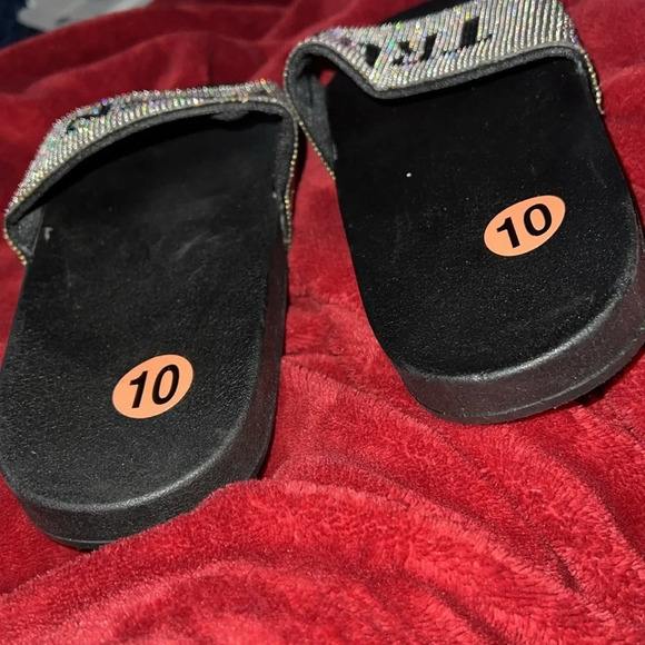 True religion rhinestone  slides- NEW Sz 10 - Picture 9 of 12